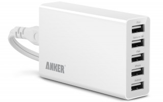 最大5Aまで出力できるAnker 25W 5ポート USB急速充電器を使ってみた